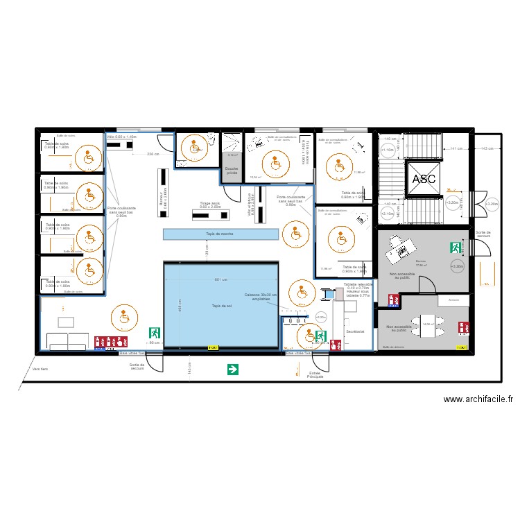 Muller Philippe PMR. Plan de 12 pièces et 264 m2