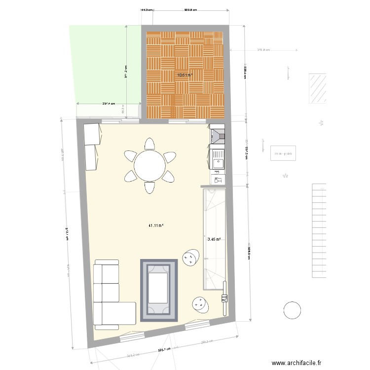 projet 10. Plan de 8 pièces et 114 m2