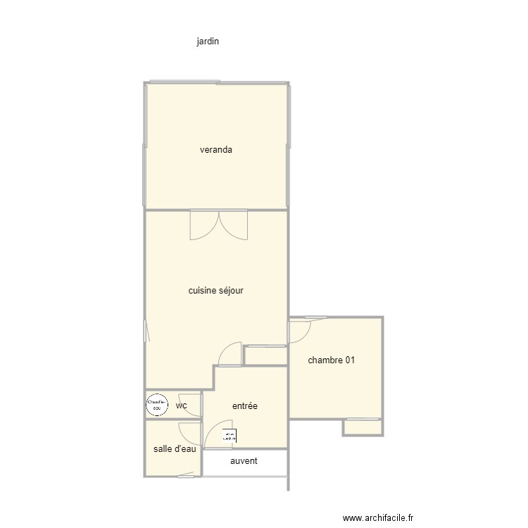 sarradin. Plan de 9 pièces et 46 m2