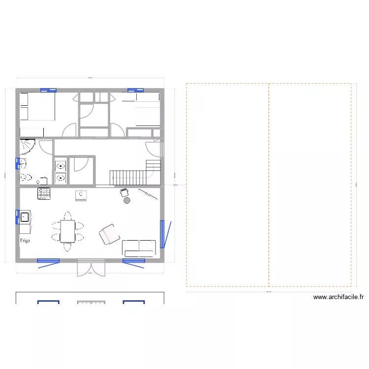 martin. Plan de 13  et 71 m²
