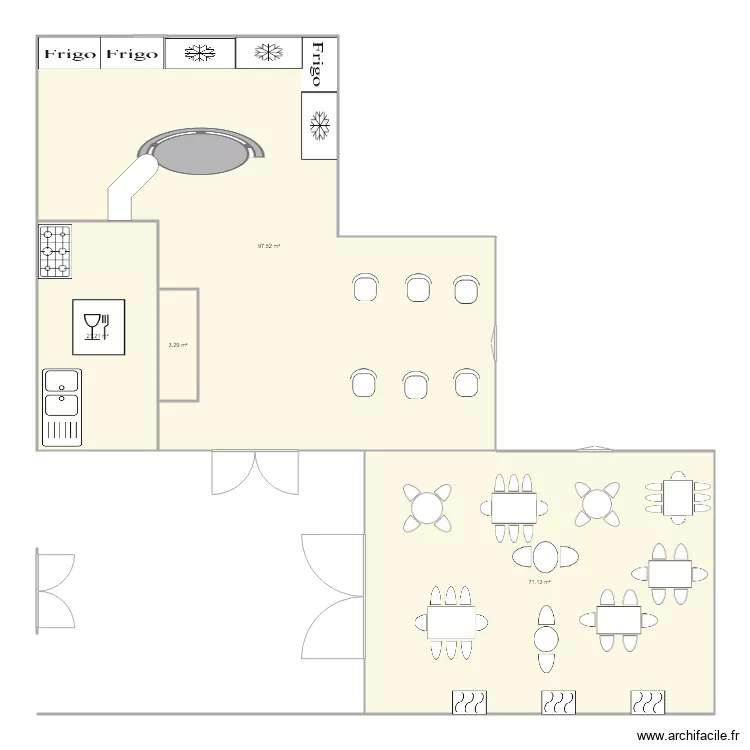 cantine cafet w. Plan de 