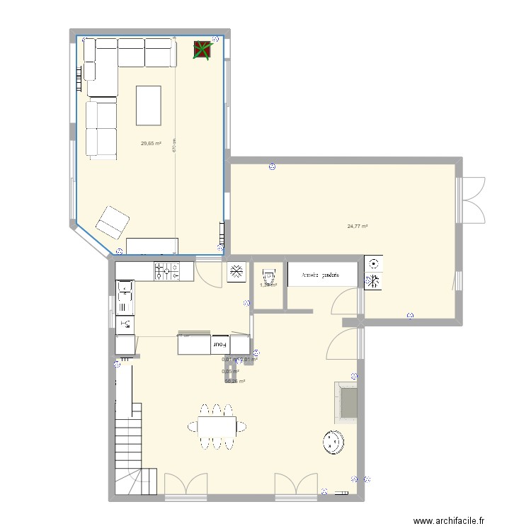 Chasselay actuel. Plan de 14 pièces et 166 m2