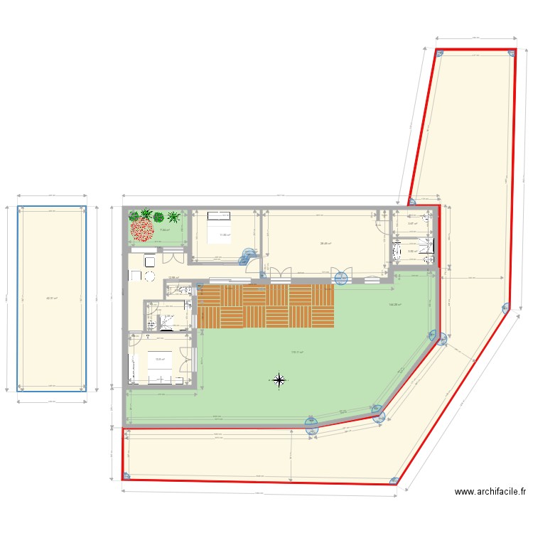 Extension SGDD  2021 URBANISME Plan en limite. Plan de 0 pièce et 0 m2