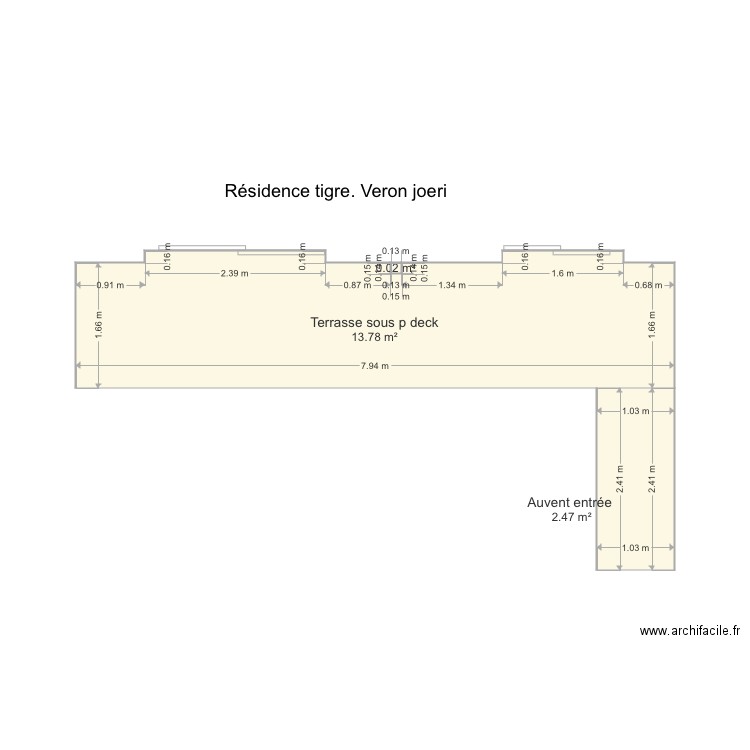 Résidence tigre veron. Plan de 0 pièce et 0 m2