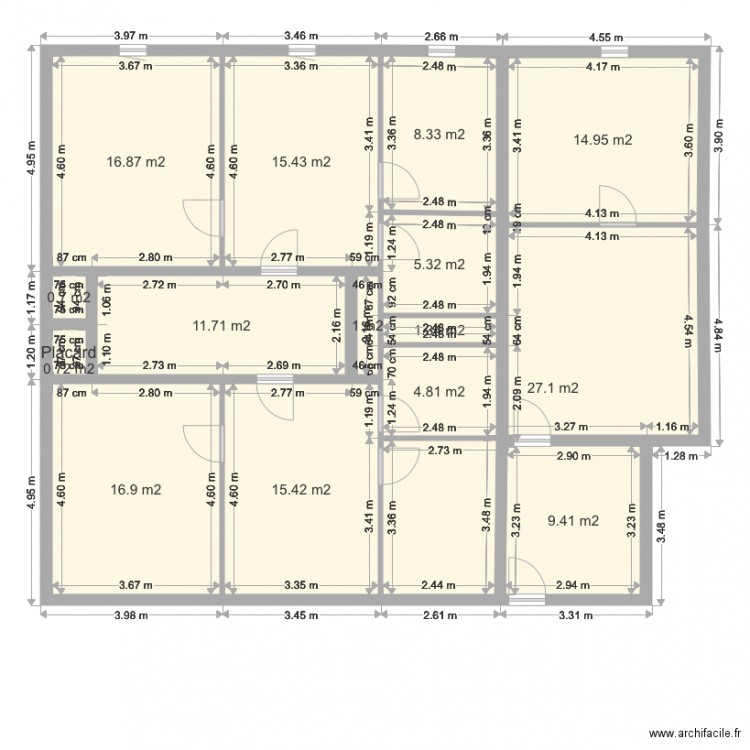 Immeuble 2ème étage. Plan de 0 pièce et 0 m2