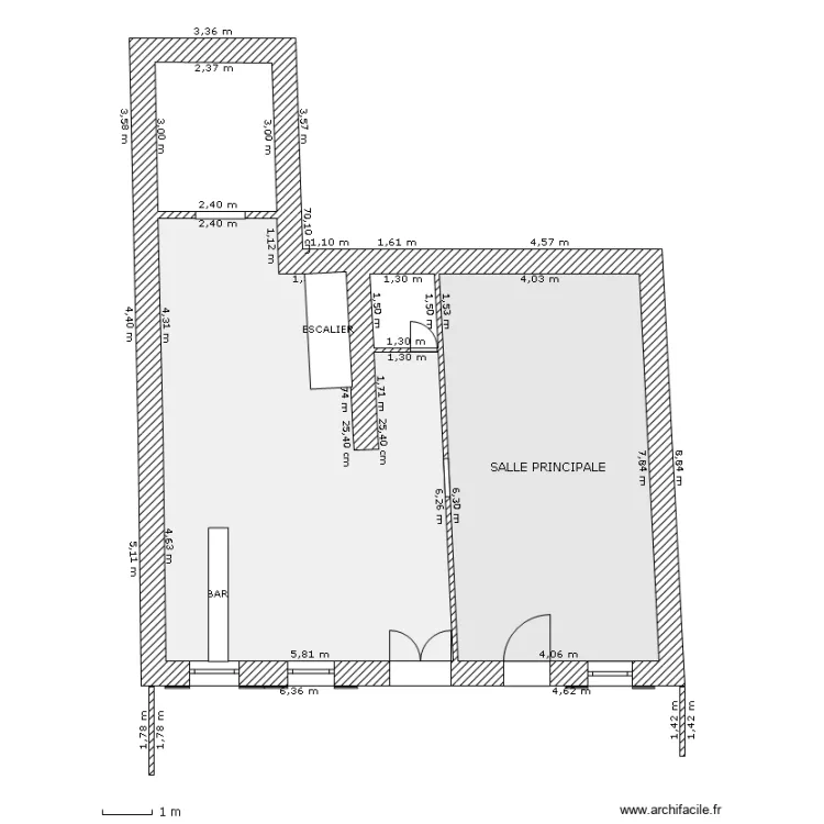 Auberge-mus&eacute;e &eacute;tage. Plan de 