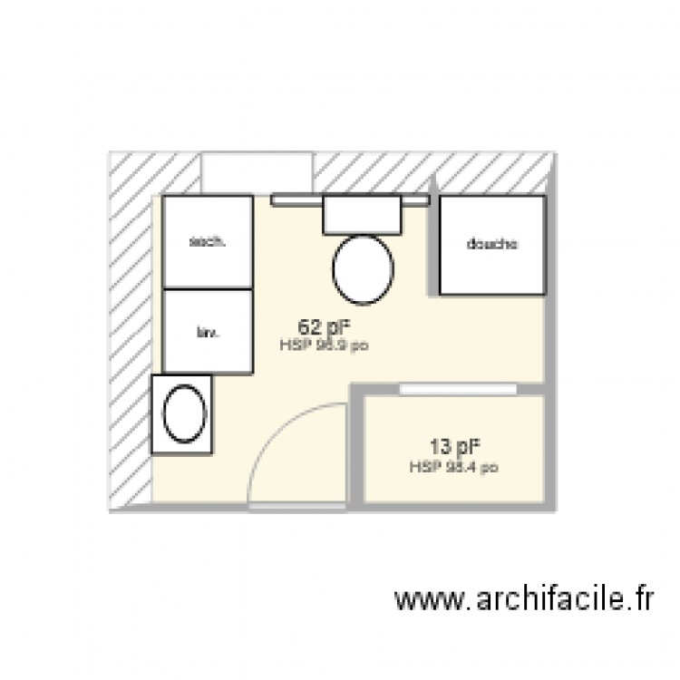 salle de  lavage. Plan de 0 pièce et 0 m2