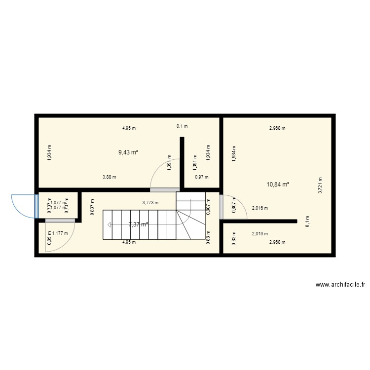chambre etage. Plan de 0 pièce et 0 m2