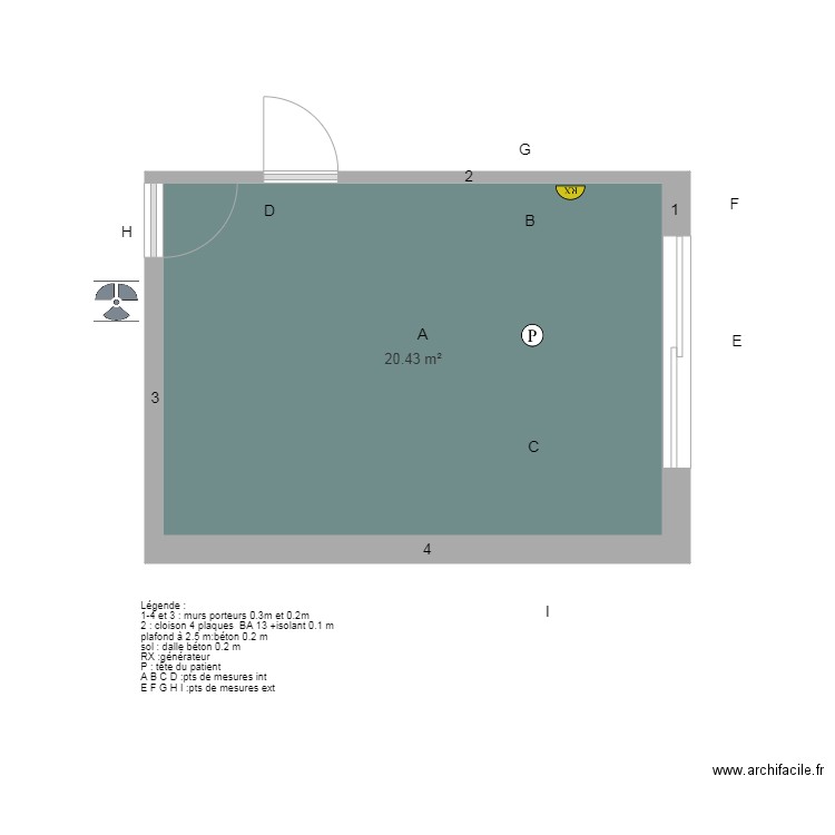 Cabinet 1 du Dr R DEHAUT. Plan de 0 pièce et 0 m2