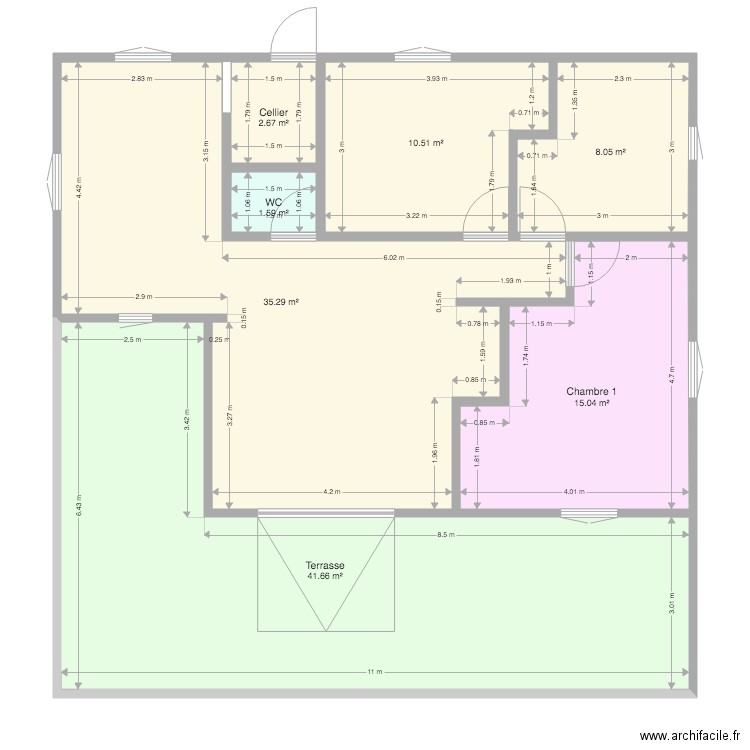 Plan neutre maudette v1. Plan de 0 pièce et 0 m2