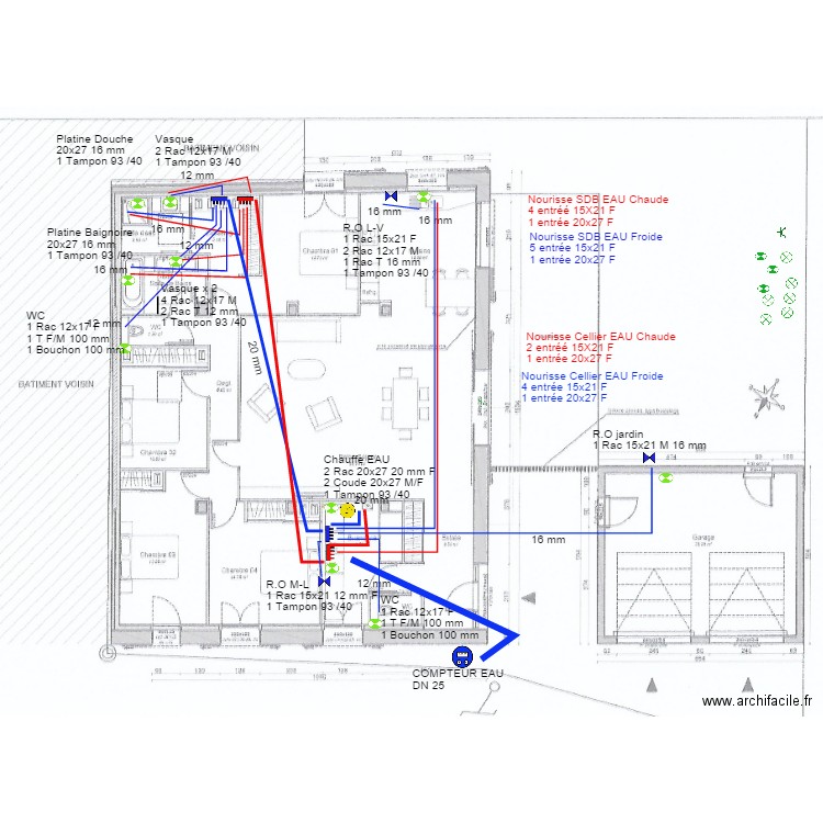 Plomberie reseau ST PHILBERT. Plan de 0 pièce et 0 m2