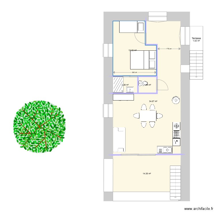 Gite 2 Rocles. Plan de 0 pièce et 0 m2