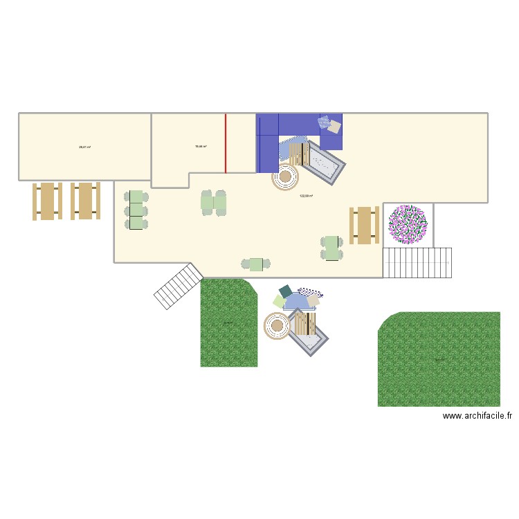 Terrasse Nord . Plan de 0 pièce et 0 m2
