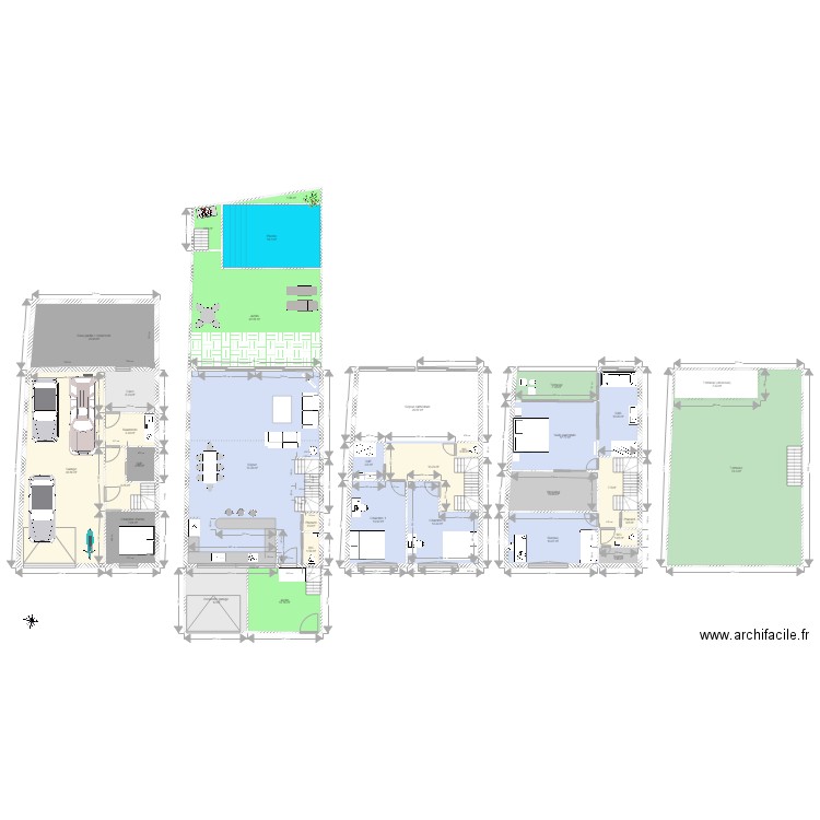 Rdc222 piscine. Plan de 0 pièce et 0 m2