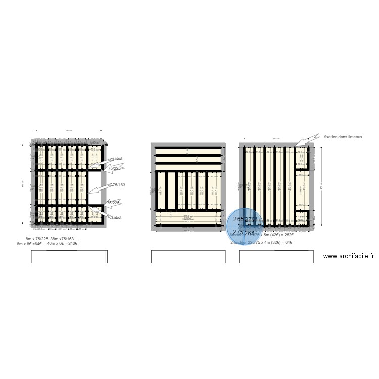 242. Plan de 61 pièces et 43 m2