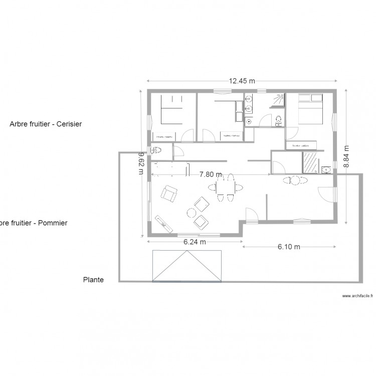 Projet 1bis. Plan de 0 pièce et 0 m2