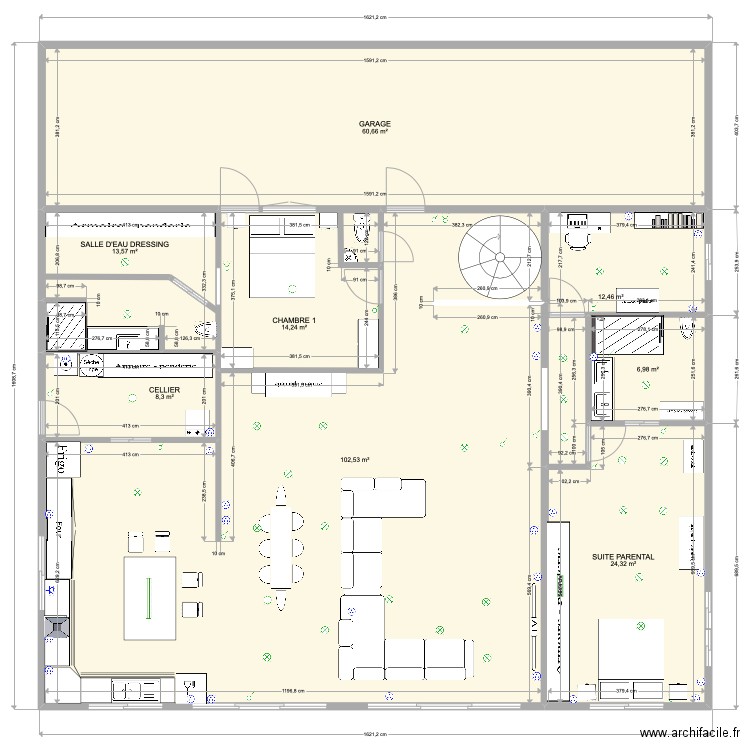 Rénovation maison PK11 HOME Milo1. Plan de 8 pièces et 243 m2