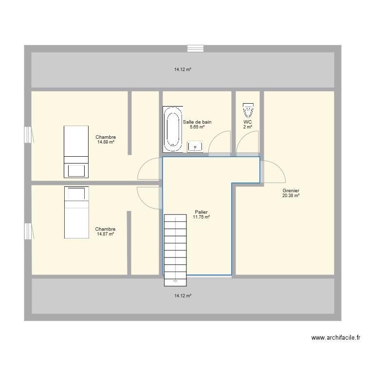 Etage Barth. Plan de 0 pièce et 0 m2