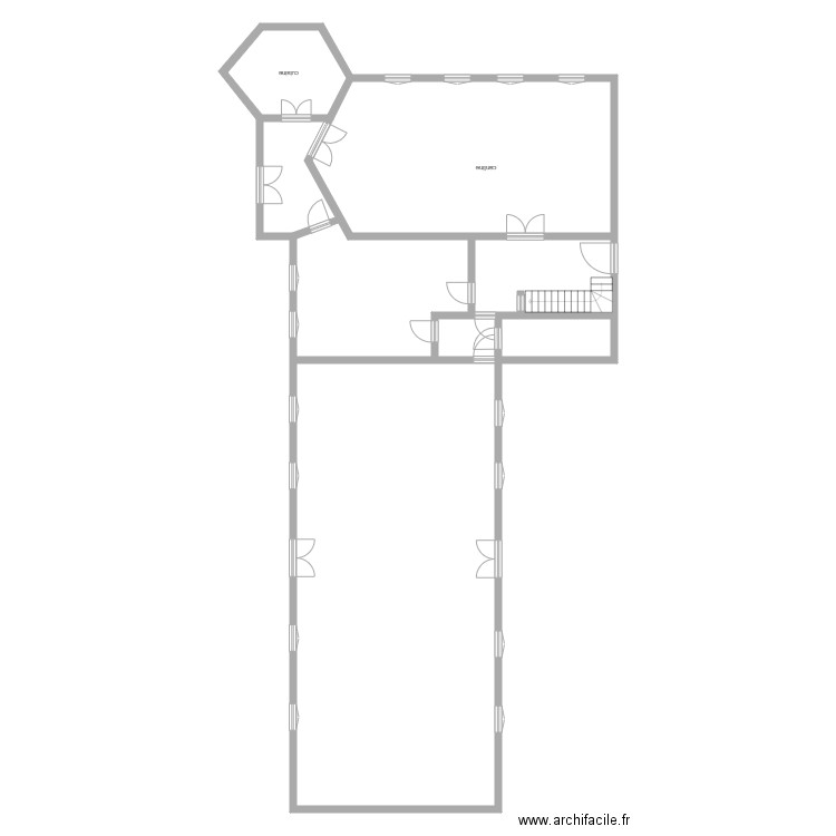 Ecole verte  bat principal . Plan de 7 pièces et 251 m2