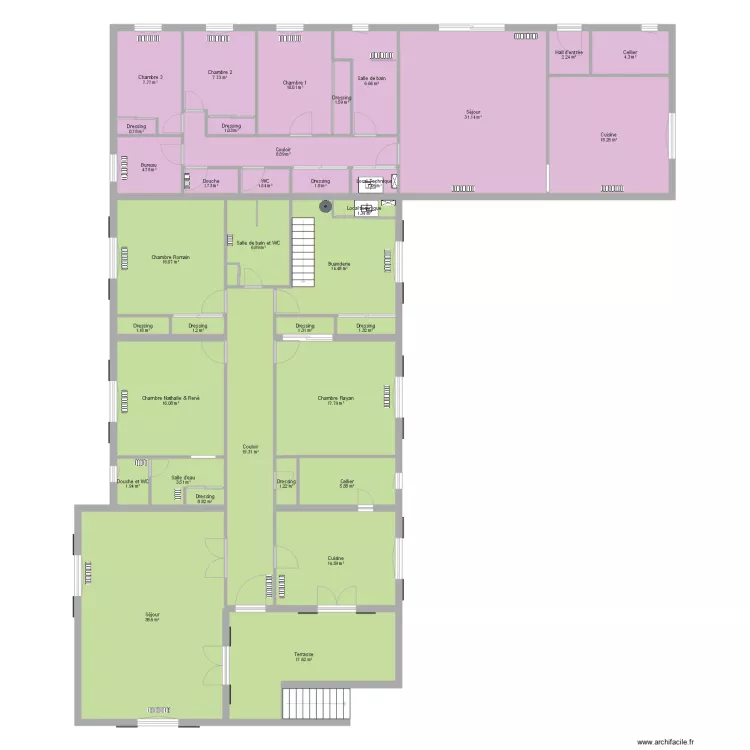 maison pm rn couleur. Plan de 