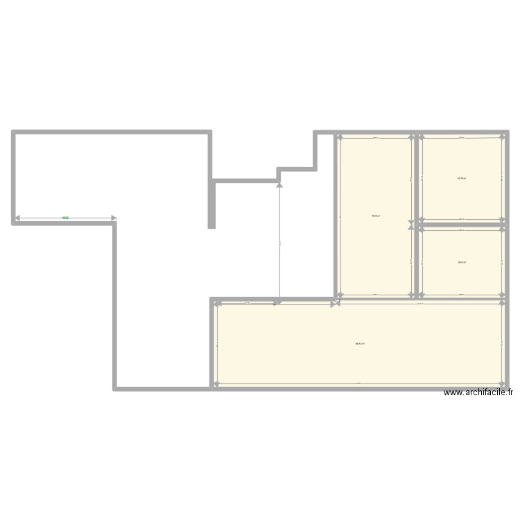 Marseille. Plan de 4 pièces et 308 m2