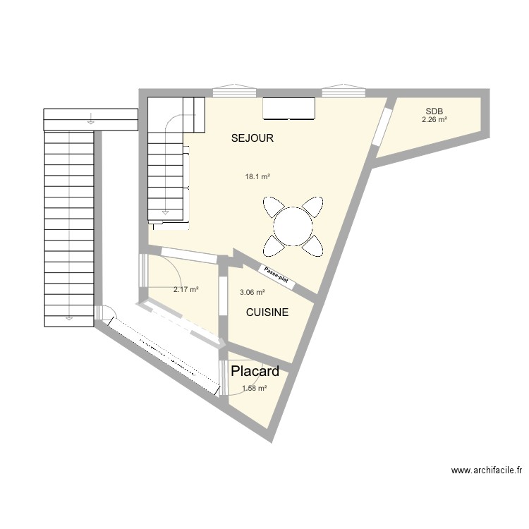 ApptPortaletRdcapparthotel. Plan de 0 pièce et 0 m2