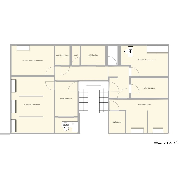 cabinet Dr TUITOU2. Plan de 12 pièces et 100 m2