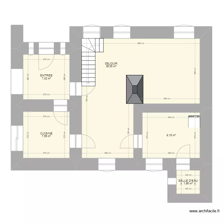 Montbrieux RDC. Plan de 