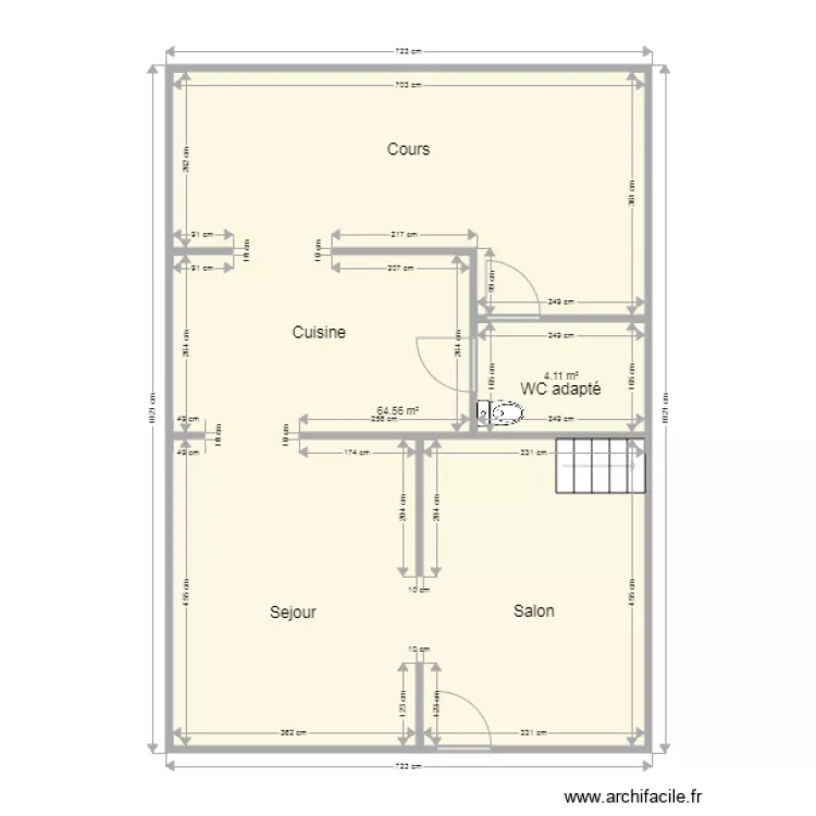 Proposition amenagement exterieur. Plan de 