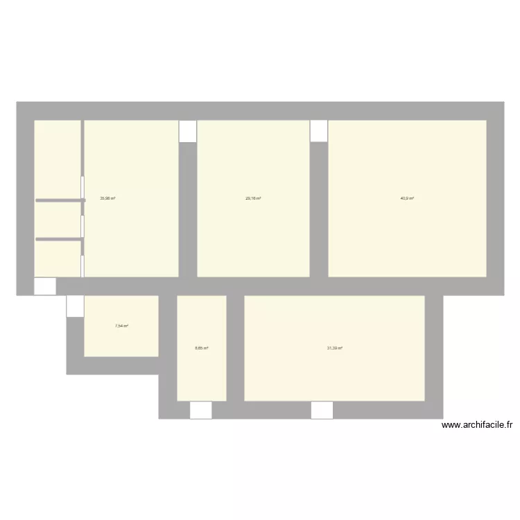 surfaces brutes actuelles. Plan de surfaces brutes actuelles. Plan de