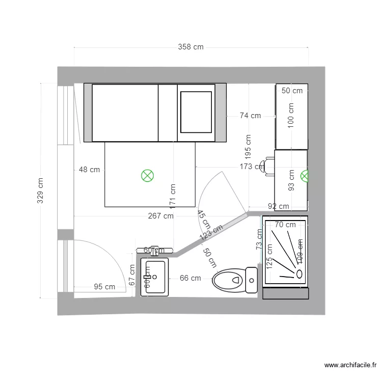 CHAMBRES  BATIMENT 1. Plan de 