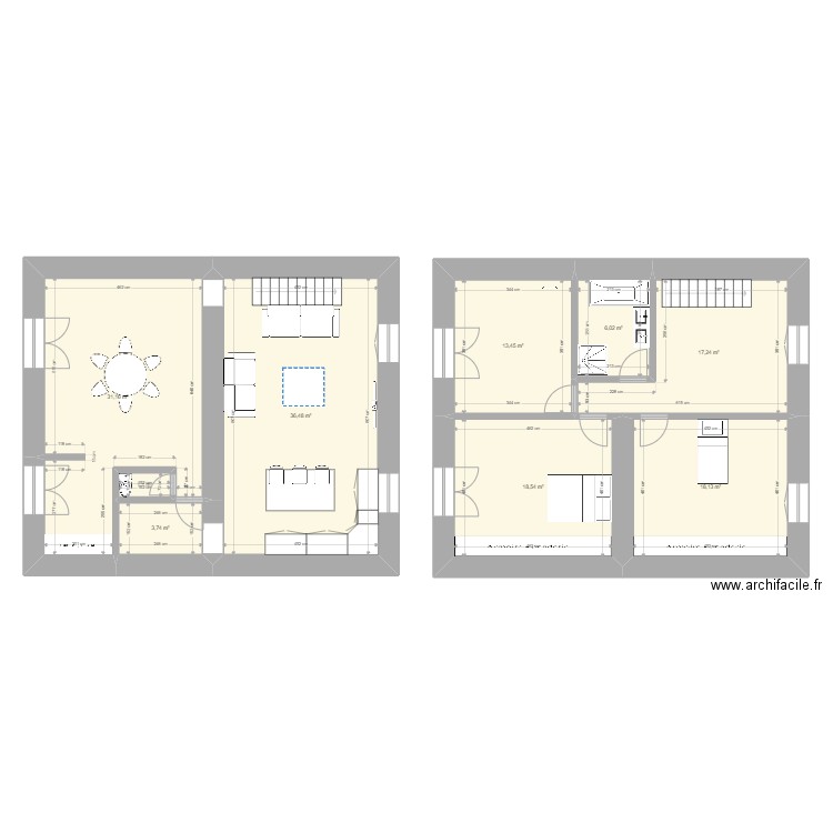 plan maison. Plan de 9 pièces et 146 m2