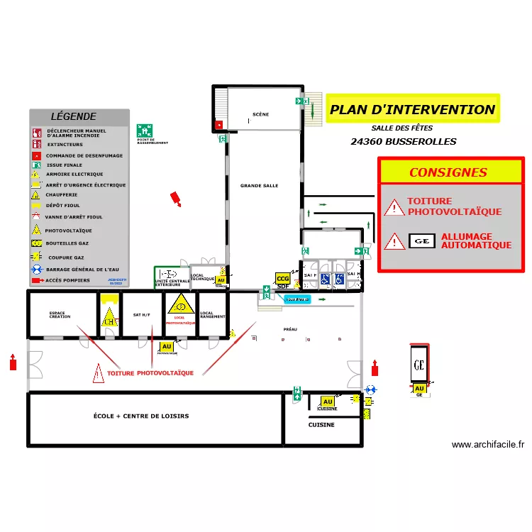 BUSSEROLLES INTERVENTION. Plan de BUSSEROLLES INTERVENTION. Plan de