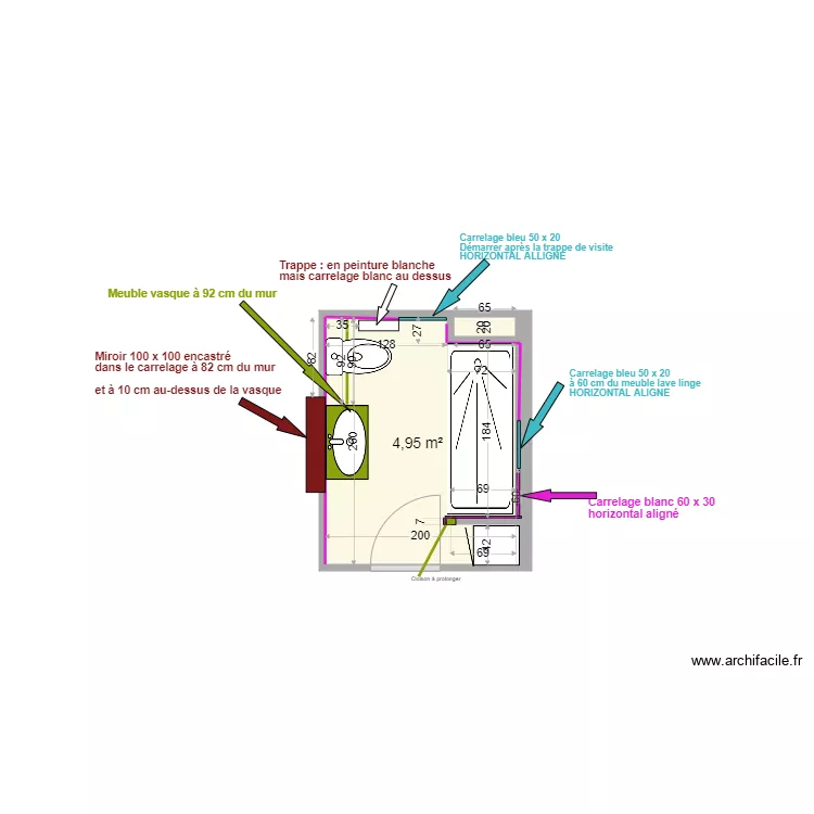 LEVASSORT SDB. Plan de 