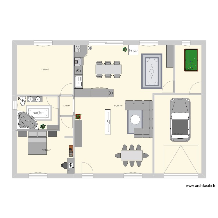 MON PLAN. Plan de 7 pièces et 115 m2