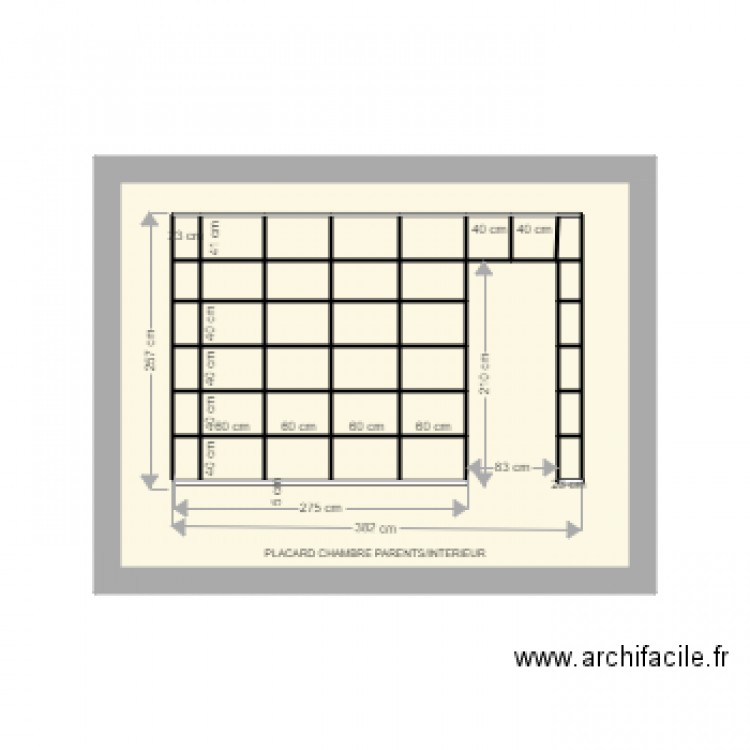 PLACARD SELLE chambre parents intérieur v2. Plan de 0 pièce et 0 m2