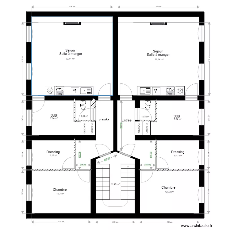 PLAN 1ERE ETAGE 2EME PROP. Plan de 