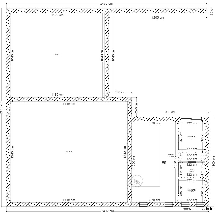 BOUR ETAGE. Plan de 0 pièce et 0 m2