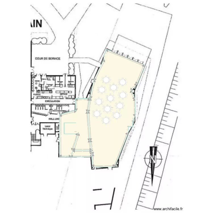 salle charbo. Plan de 