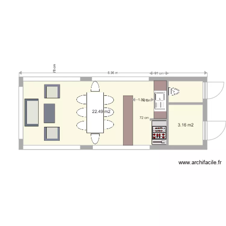 POOL HOUSE V1. Plan de 