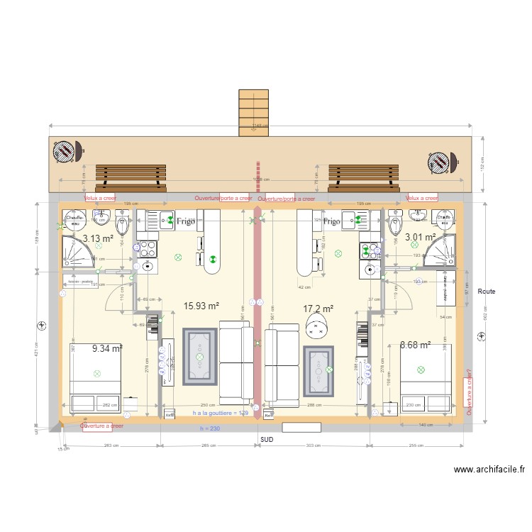 Ecurie Etage Pinceloup Option3. Plan de 0 pièce et 0 m2