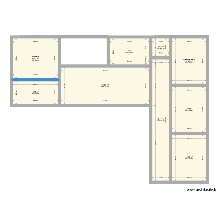 MAISON SELONNET 2. Plan de 9 pièces et 110 m2