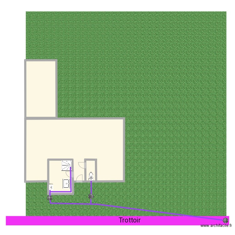 N14 . Plan de 2 pièces et 209 m2