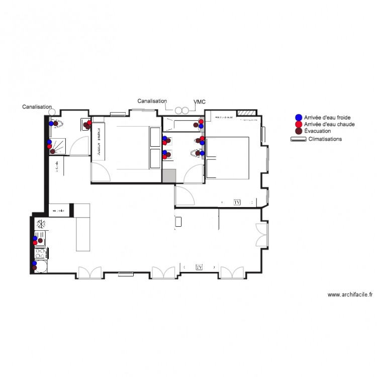 Villa madeleine R1 plan Plomberie partie 2. Plan de 0 pièce et 0 m2