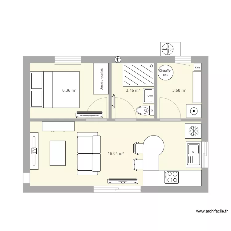 Mini maison. Plan de Mini maison. Plan de