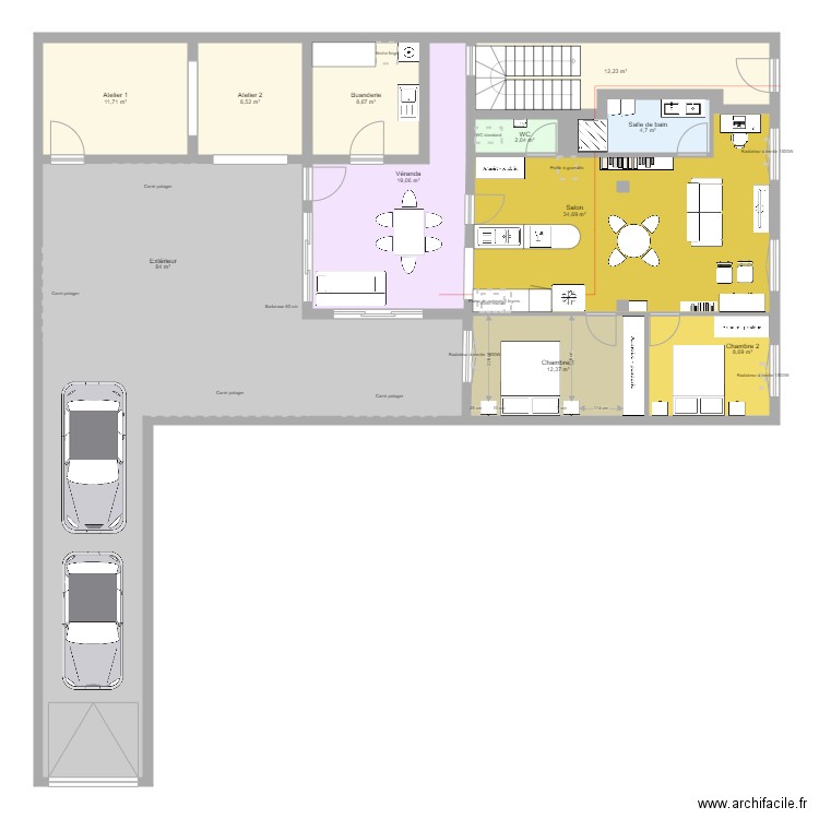 FM1.5. Plan de 23 pièces et 418 m2