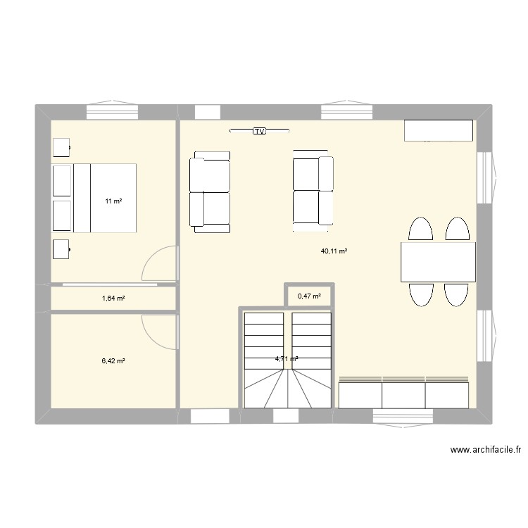 ben rdc. Plan de 0 pièce et 0 m2