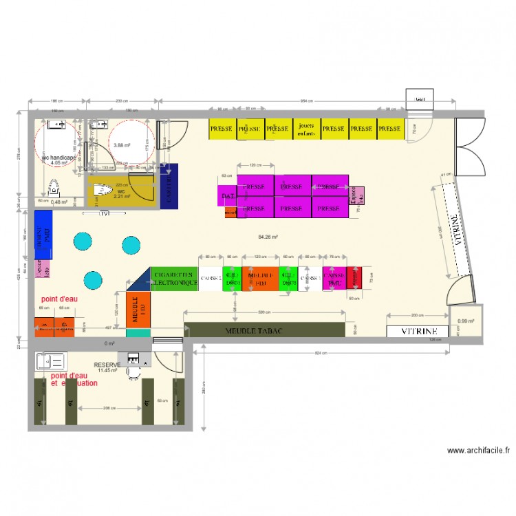 TABAC LE NEW S et reserve. Plan de 0 pièce et 0 m2