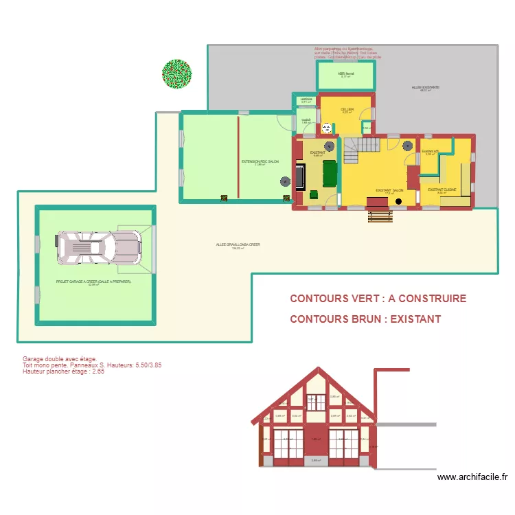 plan mini actuel revisite SANS MEUBLES TRAVAUX A EFFECTUER 5. Plan de 