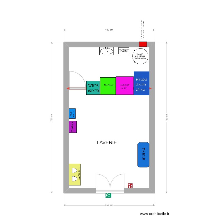 local 7 x 4 m. Plan de 0 pièce et 0 m2